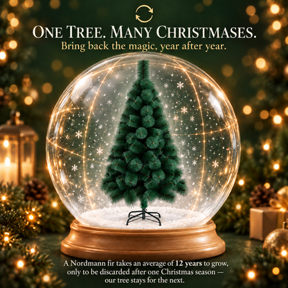 Sapin artificiel MONTIA, 150 cm, 130 pointes, support métallique, vert