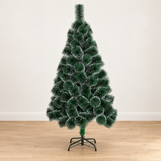 MANIITSOQ Sapin Artificiel, 210 cm, 280 Pointes, Support en Métal, Aiguilles Vertes avec Pointes Blanches