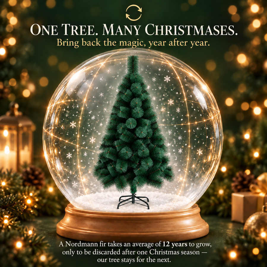 Sapin artificiel MONTIA, 210 cm, 280 pointes, support métallique, vert