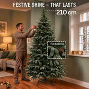 Sapin de Noël artificiel NORDIA, 210 cm, 1149 pointes, Vert