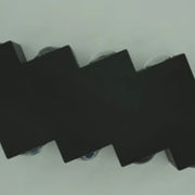 Applique murale LED extérieure et intérieure, 4 Sources x 1W, IP65, ABS, Noir, 3000K