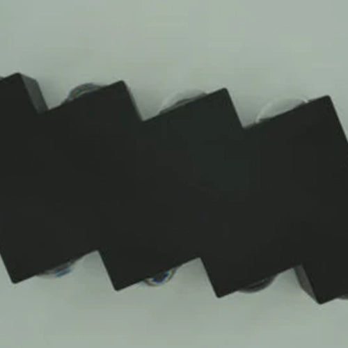 Applique murale LED extérieure et intérieure, 4 Sources x 1W, IP65, ABS, Noir, 3000K