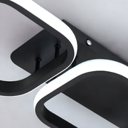 Lustre LED VERTEX 34W, 3 carrés, Linéaire, Lumière Froid/Chaud/Neutre, Noir