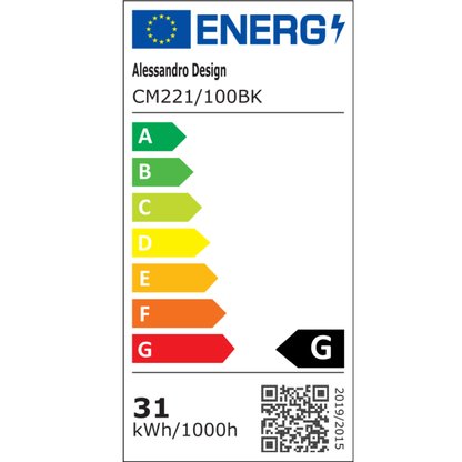 Lustre moderne, LED, ARIA Largo, 31W, Lumière chaude, Noir