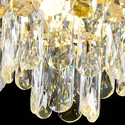 Lustre en cristal 11xE14, D80cm, or brillant, hauteur réglable, lustres en métal et cristal par défaut titre Alessandro Design