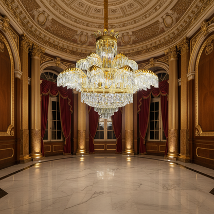 Lustre en cristal PALACE Supremo 29xG9, D115cm, or brillant, hauteur réglable, lustres en métal et cristal Default Title Alessandro Design
