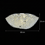 Lustre en cristal QEQERTARSUAQ Magno, 9x E14, diamètre 60 cm, métal et cristal, chrome brillant