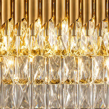 Lustre en cristal VERSAILLES Regalis 10xE14, diamètre 80cm, doré, hauteur réglable
