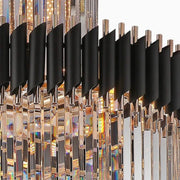 Lustre en cristal VERSAILLES Supremo 12xE14, diamètre 80 cm, or brillant et noir, lustres en cristal à hauteur réglable Default Title Alessandro Design