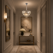 Lustre en cristal WINDSOR Petito 3xE14, diamètre 29cm, chrome brillant, hauteur réglable