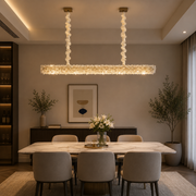 Lustre en cristal, PRAGUE Imperio, 35 W, 96 cm, lumière froide/chaude/neutre, doré, hauteur réglable