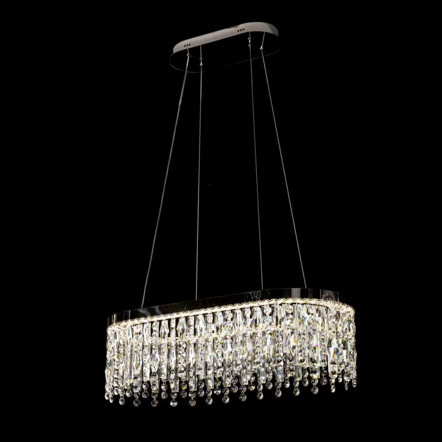 Lustre LED avec télécommande, 114W, ROYALE Imperio, 70x33x120, lumière froide/neutre/chaude, variable, argent, cristal, acier Lustres LED avec télécommande Titre par défaut Alessandro Design