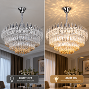 Lustre en cristal MAJESTIC Regalis 21x E14, diamètre 80cm, chrome brillant, hauteur réglable