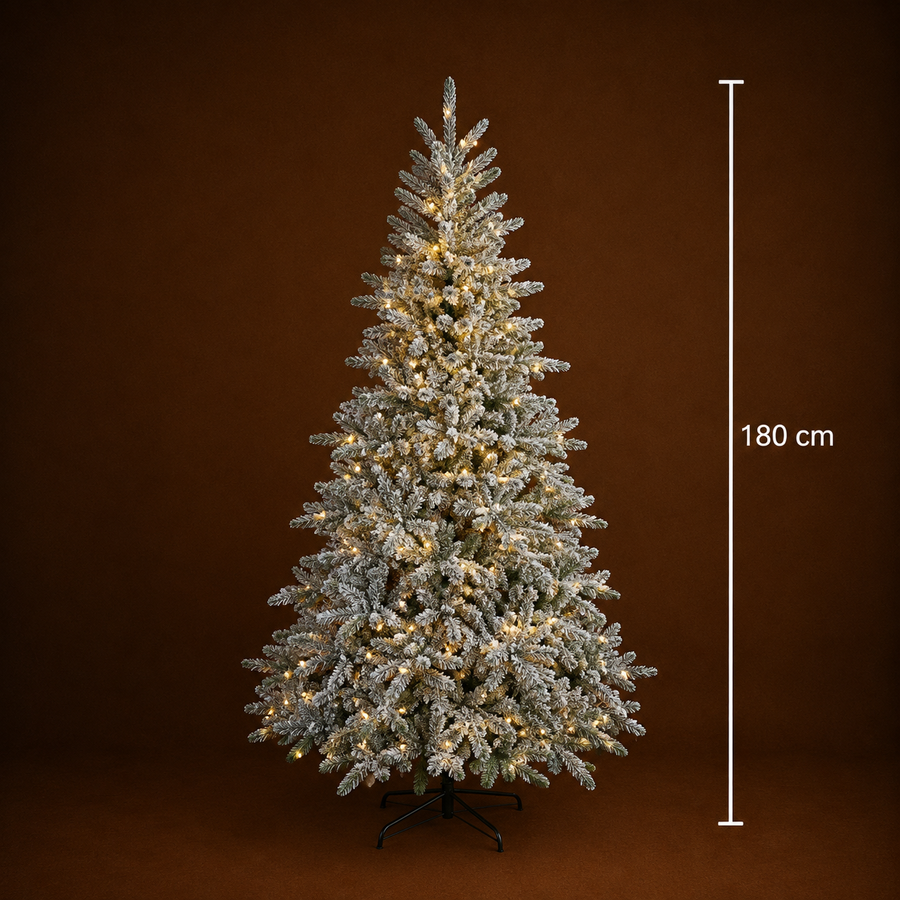 Decorațiune Brad Artificial, 180 cm, 861 vârfuri, Suport Metalic, Plastic, Verde
