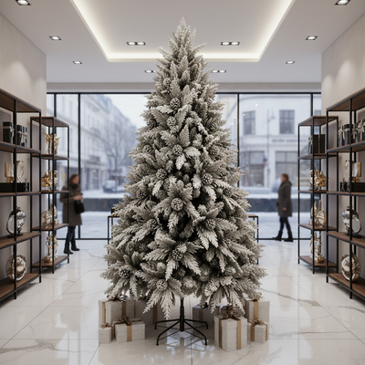 GLEIS Sapin Artificiel, 240 cm, 1770 pointes, Support Métallique, Vert
