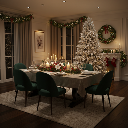 Decorațiune Brad Artificial GLEIS, 240 cm, 1770 vârfuri, Suport Metalic, Plastic, Verde
