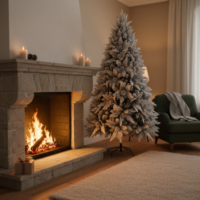 GLEIS Sapin Artificiel, 240 cm, 1770 pointes, Support Métallique, Vert