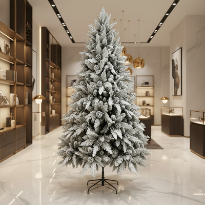 GLEIS Sapin Artificiel, 210 cm, 1200 pointes, Support Métallique, Vert