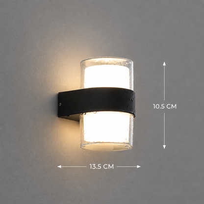 Applique d'extérieur LED MIRA, 2 sources lumineuses, Lumière chaude, Noir