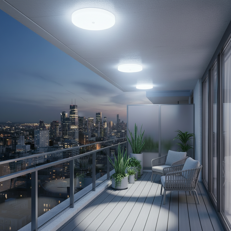 Plafonnier LED PL200/17R 24W Lumière Froide 6000k Blanc