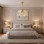 Lustre en cristal Alfred 6x E14 doré