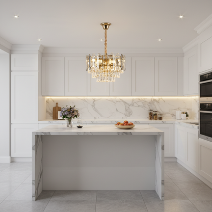Lustre en cristal Alfred 6x E14 doré
