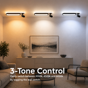 Lustre LED avec projecteur orientable FISSO Camilla 49W, lumière 3000/4000/6000k, Noir