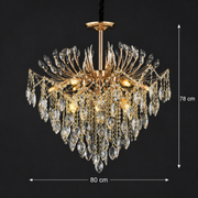 Lustre en cristal CC9313/12FGD, 12x E14, diamètre 50 cm, doré