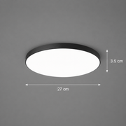 Plafonnier LED SOLIS 27cm 20W Lumière Froide, Noir