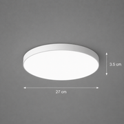 Plafonnier LED SOLIS 27cm 20W Lumière Froide, Blanc