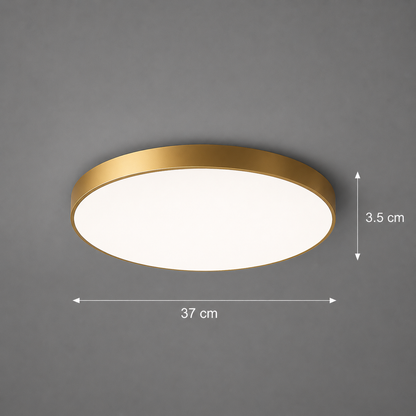 Plafonnier LED SOLIS 37cm 33W Lumière Froide Or