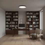 Plafonnier LED SOLIS 47cm 70W Lumière Froide Noir