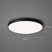 Plafonnier LED SOLIS 47cm 70W Lumière Froide Noir