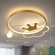 Lustre LED Rafael avec télécommande, 57 W, variable, 3000 K/4000 K/6000 K, doré