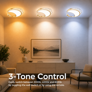 Lustre LED Marco avec télécommande, 51 W, variable, doré, métal, acrylique et verre, 3000K/4000K/6000K