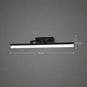 Applique LED, MALAWI, 6W, linéaire, Lumière Chaude/Neutre/Froide, Noir