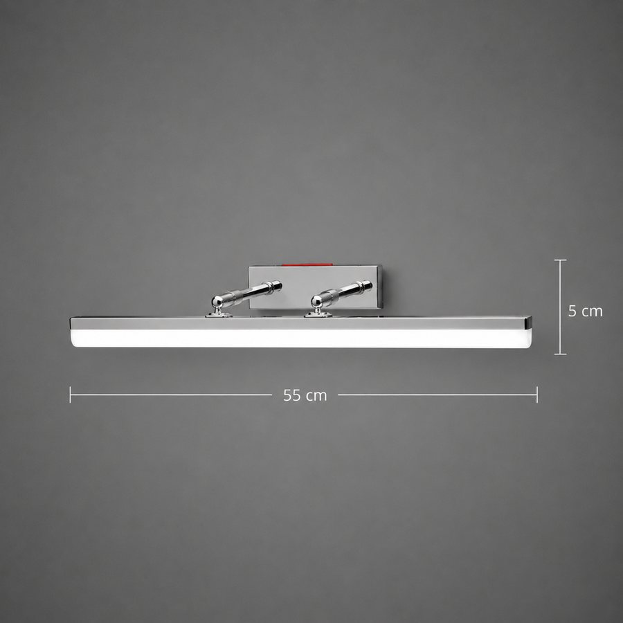 Applique LED BALATON, 10W, linéaire, Lumière Chaude/Neutre/Froide, Chrome Brillant