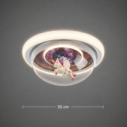 Lustre LED UNICORN, 104W, 50cm, Lumière Froide/Chaude/Neutre, Rose