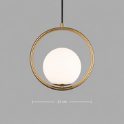 LOFT Haven Lustre, 1x E27, Or Blanc, Métal, Hauteur Réglable