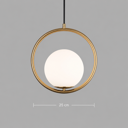LOFT Haven Lustre, 1x E27, Or Blanc, Métal, Hauteur Réglable