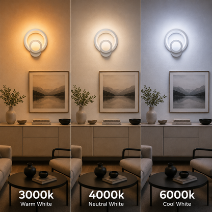 Lampe LED Urbanist 19W Ronde Lumière Froid/Chaude/Neutre Acrylique et Métal Blanc