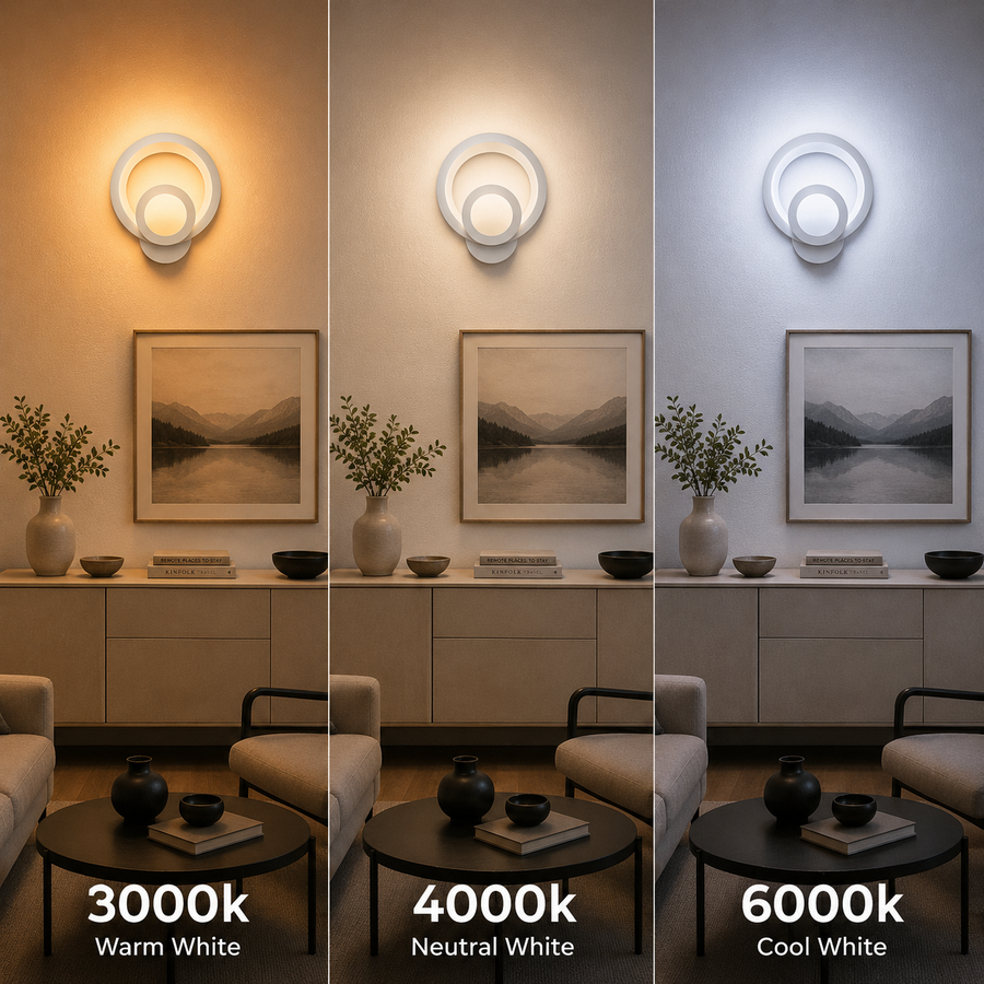 Lampe LED Urbanist 19W Ronde Lumière Froid/Chaude/Neutre Acrylique et Métal Blanc