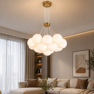 MODERN LOFT Lustre Bagliore, Globe, 13xE27, Hauteur réglable, Or