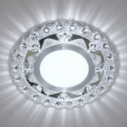 Spot LED ORBITA, 5W, Rotund, Lumina Rece + RGB, Alb, Rasina si Sticla