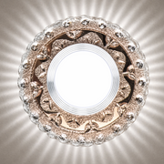 Spot LED ORBITA, 5W, Rotund, Lumina Rece / Calda, Bronz Antichizat, Rasina si Sticla