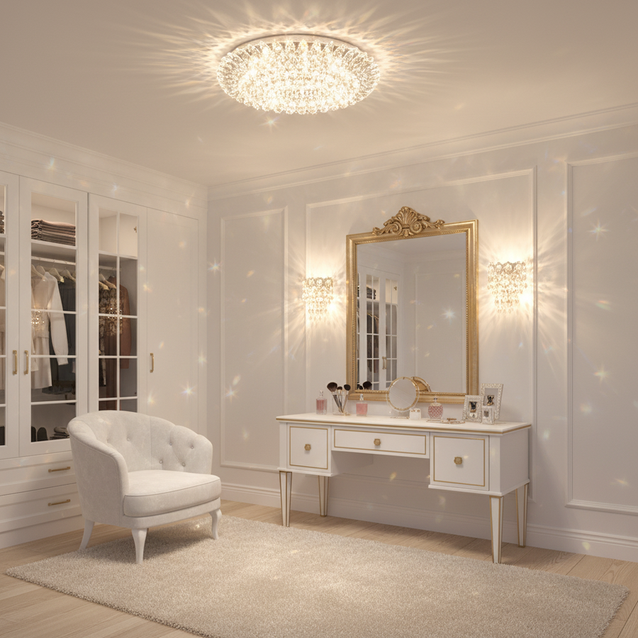 Spot LED ORBITA, 5W, Rond, Lumière Froide + RGB, Blanc, Résine et Verre
