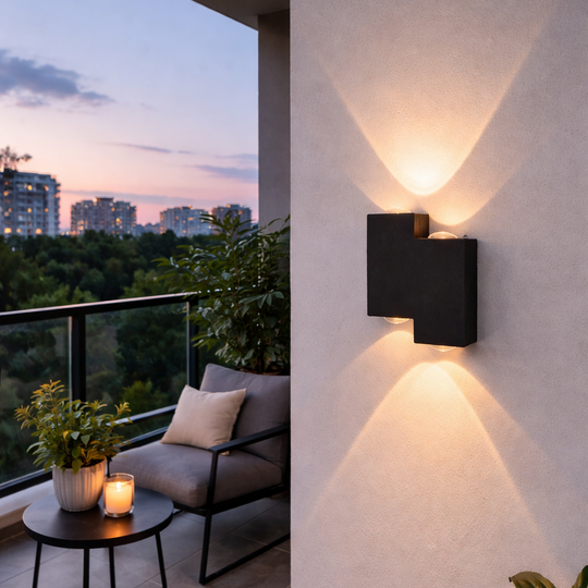 Applique murale LED AX232, Extérieur, 4 Sources, 4W, Noir, 3000K Appliques extérieures Default Title Alessandro Design