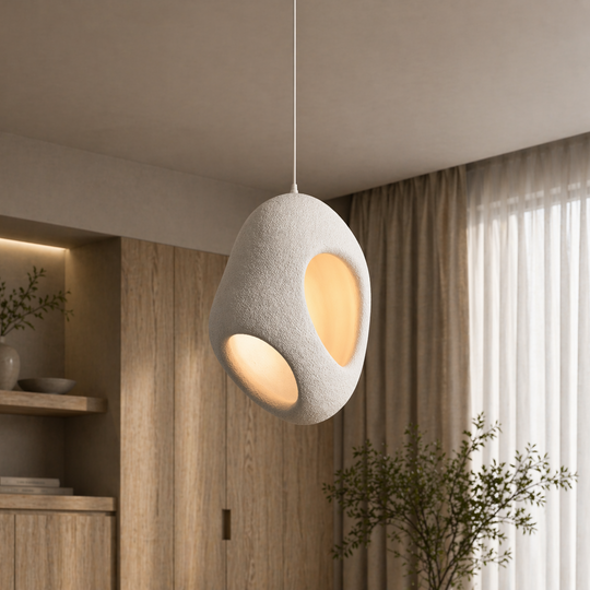 Lustre moderne FOAMER Nobile, 37 cm, suspendu, 1 X E27, blanc, métal et mousse, lustres modernes à hauteur réglable Titre par défaut Alessandro Design