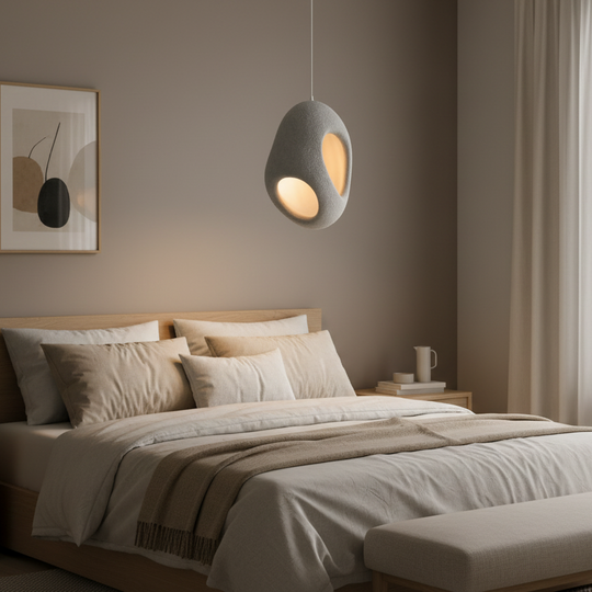 FOAMER Lustre moderne, 37 cm, suspendu, 1 X E27, gris, métal et mousse, lustres classiques à hauteur réglable Titre par défaut Alessandro Design