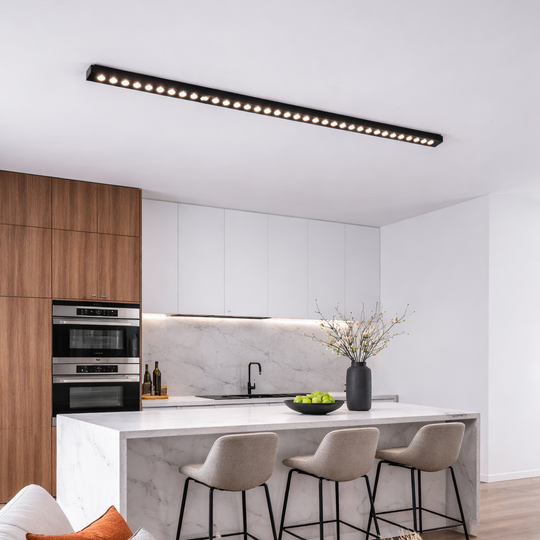Projecteur LED Linéaire Grille Appliquée 48W, Lumière Neutre 4000k, 45 sources, Plafonniers LED de 1,2 mètres Titre par défaut Alessandro Design
